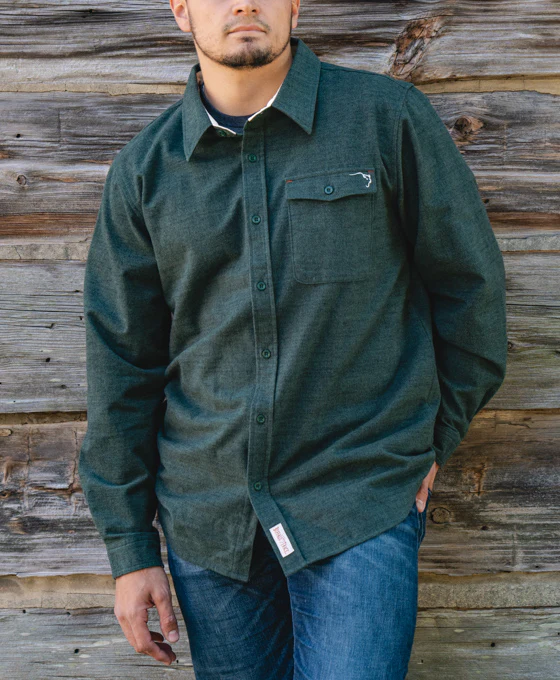 Buffalo Trace Bourbon Flannel Shirt – Green Winter Workwear - Image 4