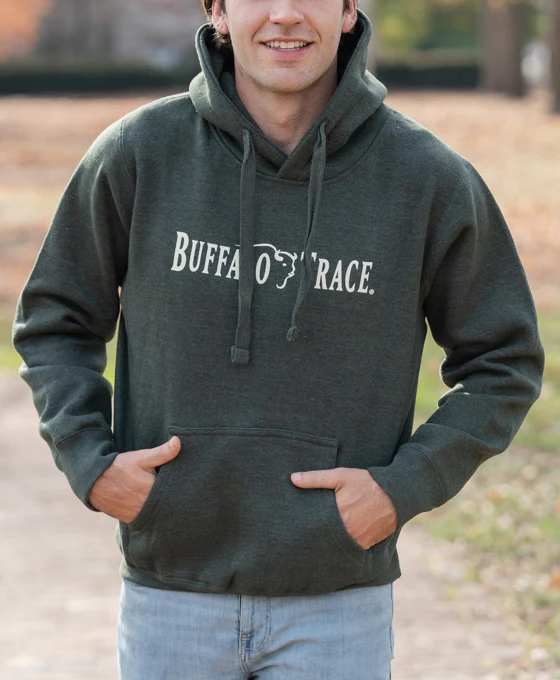 Cozy Buffalo Trace Heavyweight Hunter Green Hoodie - Image 3