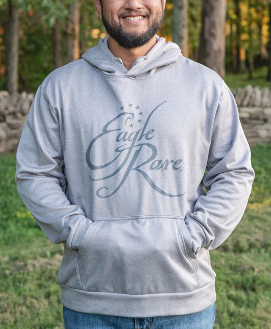 Eagle Rare Bourbon Logo Hoodie - Metallic Pullover - Image 3